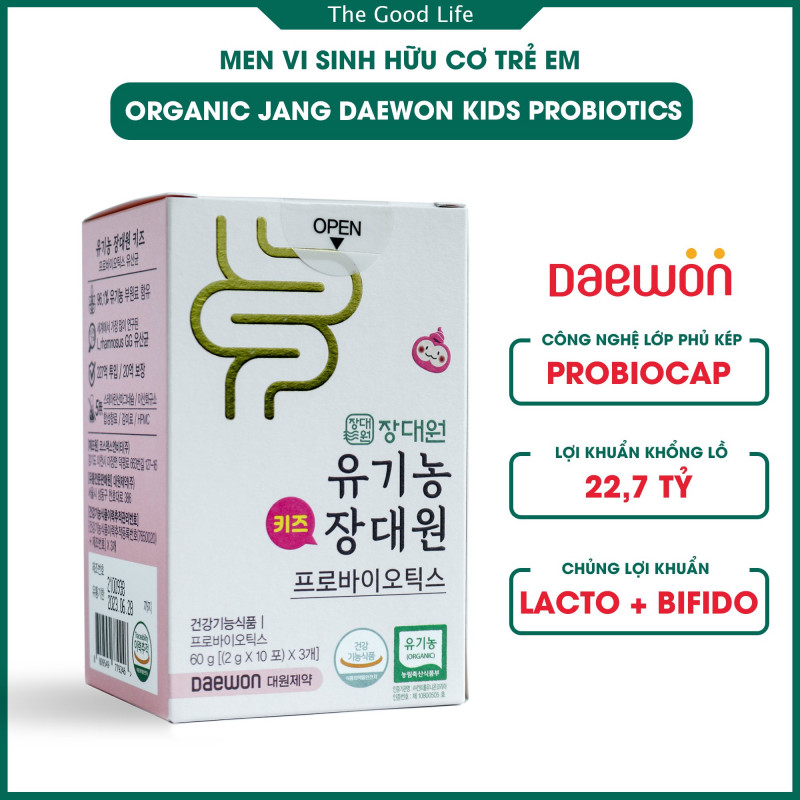 MEN VI SINH HỮU CƠ TRẺ EM JANG DAEWON KIDS PROBIOTICS