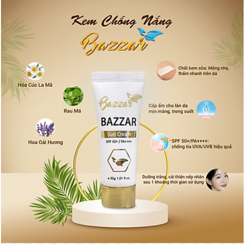 Kem Chống Nắng Bazzar 30g