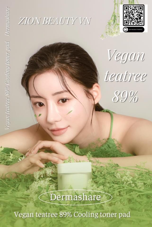 VEGAN TEATREE 89% COOLING TONER PAD