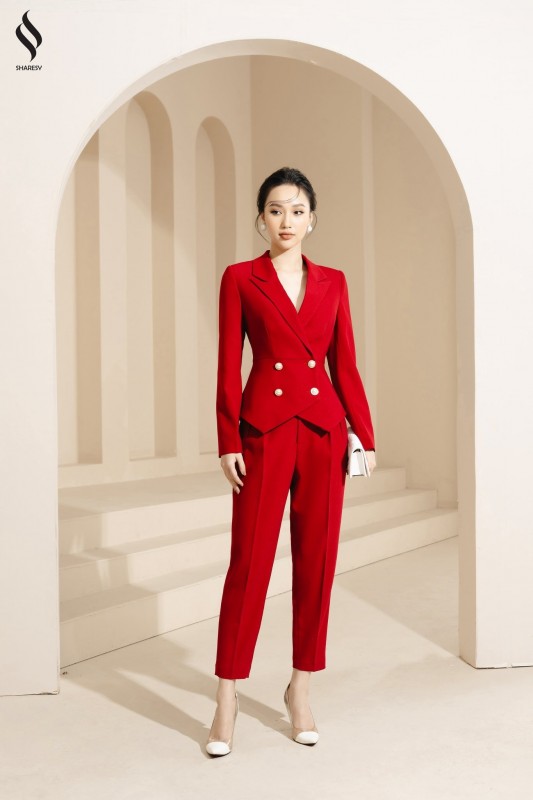 ÁO VEST TÀ LỆCH 4 KHUY